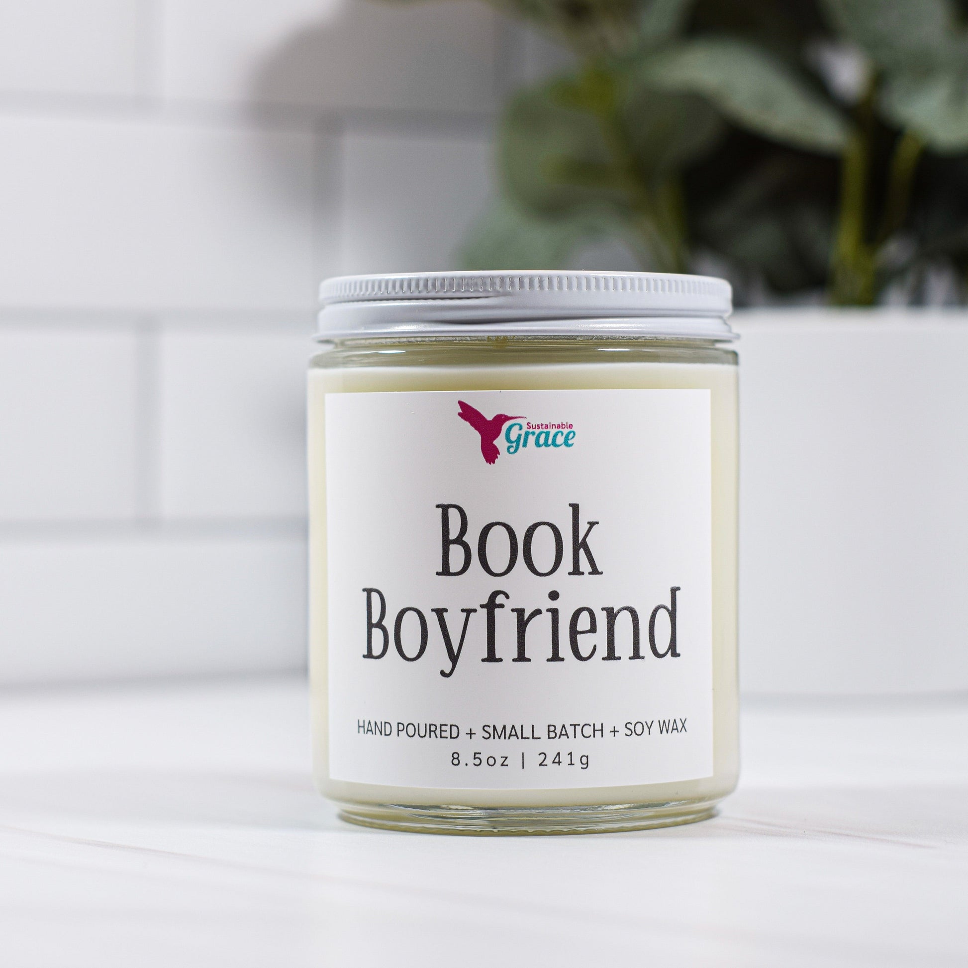 book boyfriend soy candle gift