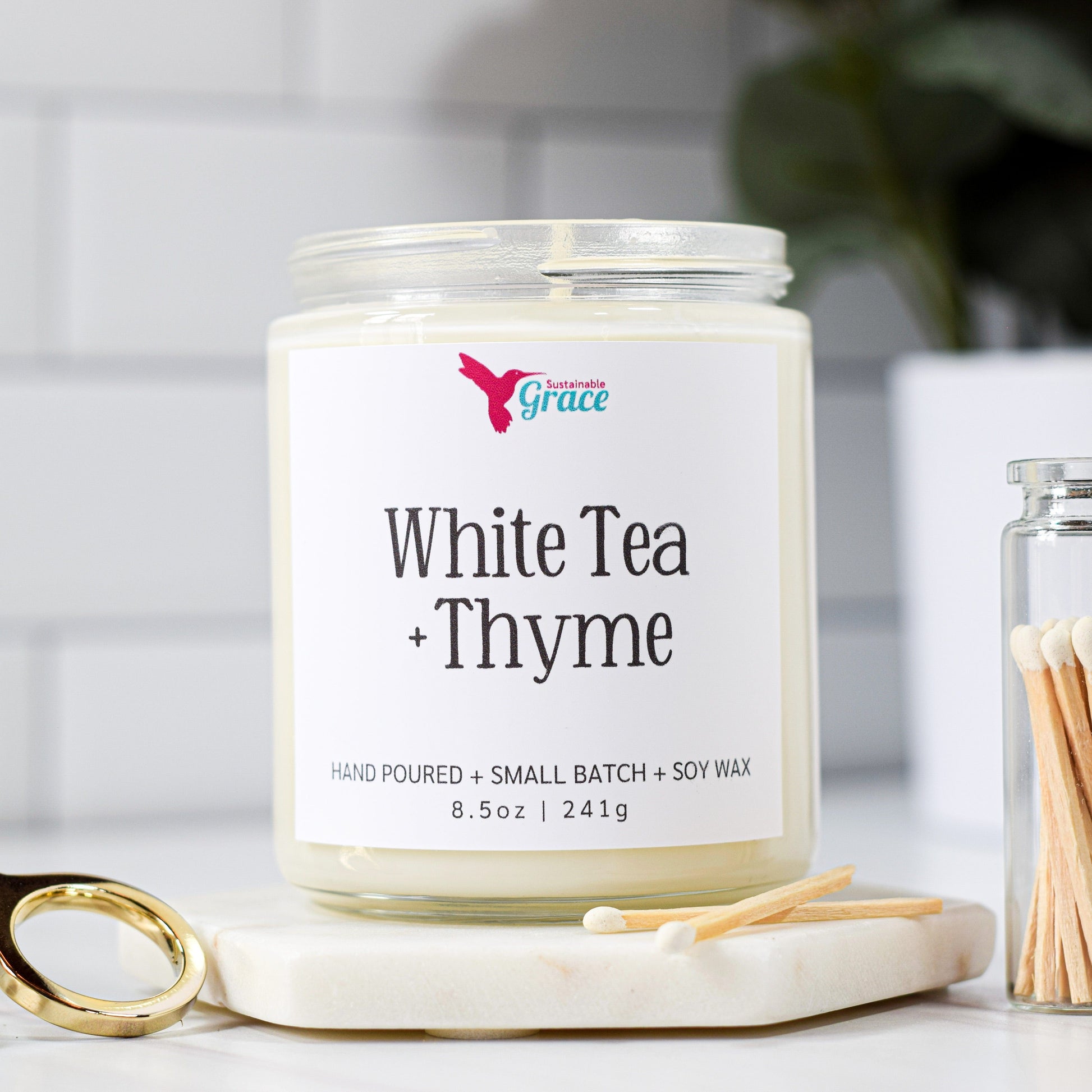 White Tea & Thyme Jar Candle