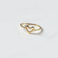 open heart ring in gold 