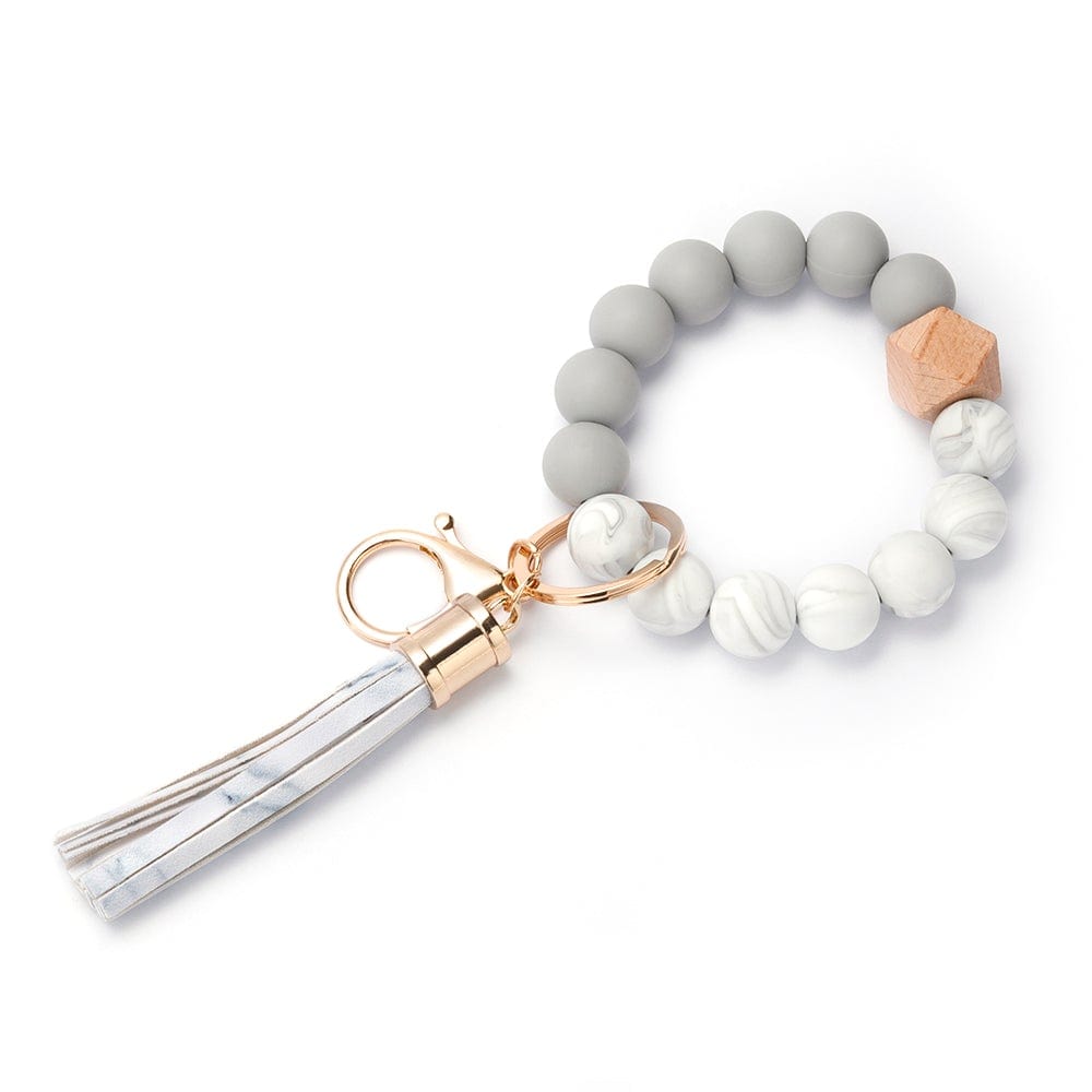 white bracelet keychain 